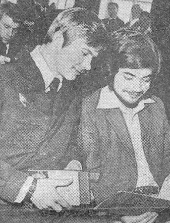 Мороз Николай  и   чилиец  Арнандо   Оливарес выпускники   училища  –  ТМУРП  09 07 1977